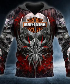 Harley Davidson Zip Hoodie Design 3D Full Printed Sizes S - 5XL - NAXA388S