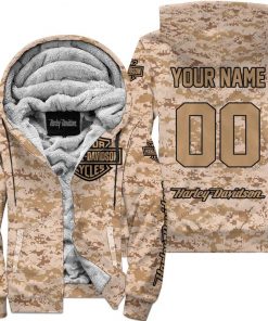 Harley Davidson Custom Name And Number Fleece Hoodie Design 3D Full Printed Sizes S - 5XL NMB066A