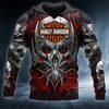Harley Davidson Hoodie Design 3D Full Printed Sizes S - 5XL - NAXA388A