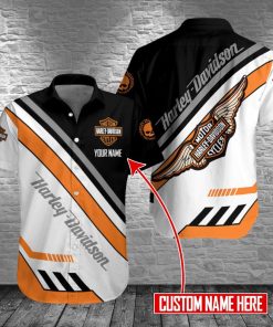 Harley Davidson Custom Name Button Shirt Design 3D Full Printed Sizes S - 5XL NAXA317
