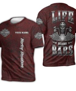 Harley Davidson Custom Name T-shirt Design 3D Full Printed Sizes S - 5XL - NMHN093A
