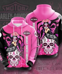 Harley Davidson Breast Cancer Awareness Hoodie Design 3D Full Printed Sizes S - 5XL - NAXA337