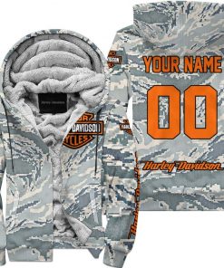 Harley Davidson Custom Name And Number Fleece Hoodie Design 3D Full Printed Sizes S - 5XL NMB070A