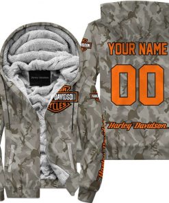 Harley Davidson Custom Name And Number Fleece Hoodie Design 3D Full Printed Sizes S - 5XL NMB074A