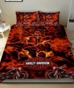 Harley Davidson Bedding Set Cover Design 3D - NAXA302