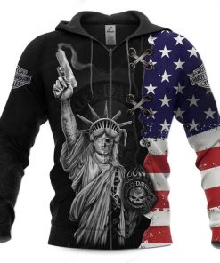 Harley Davidson Zip Hoodie Design 3D Full Printed Sizes S - 5XL - NAXA323S