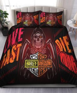 Harley Davidson Bedding Set Cover Design 3D - NAXA200