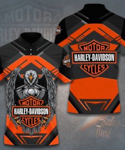 Harley Davidson Polo Design 3D Full Printed Sizes S - 5XL NAXA372V