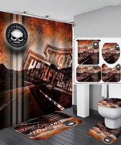 Harley Davidson Motorcycle Bathroom Decor Set NAIA450