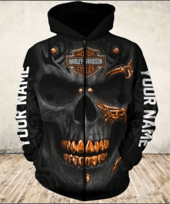 Harley Davidson Custom Name Zip Hoodie Design 3D Full Printed Sizes S - 5XL - NMCS158B
