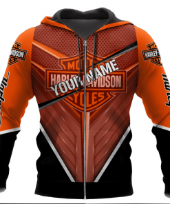Harley Davidson Custom Name Zip Hoodie Design 3D Full Printed Sizes S - 5XL - NARA615L