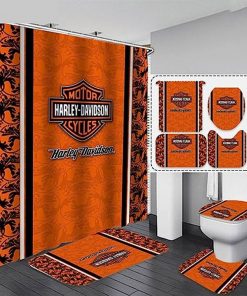Harley Davidson Motorcycle Bathroom Decor Set NAIA451
