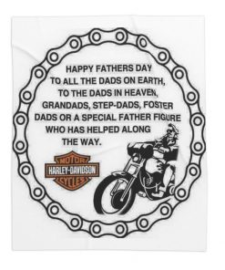 Harley Davidson Motorcycle Happy Father's Day Blanket NAXA06A