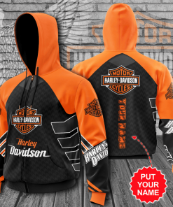 Harley Davidson Custom Name Zip Hoodie Design 3D Full Printed Sizes S - 5XL - NMHN103D