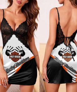 Harley Davidson Lace Back Strap Slip Dress 3D Design Sizes S - 3XL NASA178