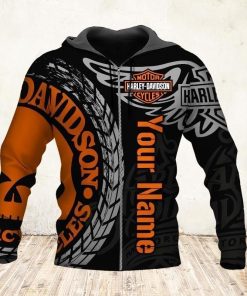 Harley Davidson Custom Name Zip Hoodie Design 3D Full Printed Sizes S - 5XL - NMHN099D