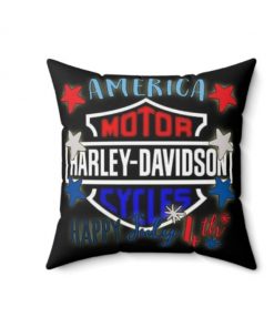 Harley Davidson 4th July Independence Day Pillow Case Design 3D Full Printed TLYA326