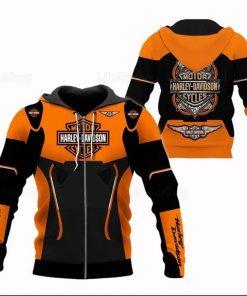 Harley Davidson Zip Hoodie Design 3D Full Printed Sizes S - 5XL - NMCS164C