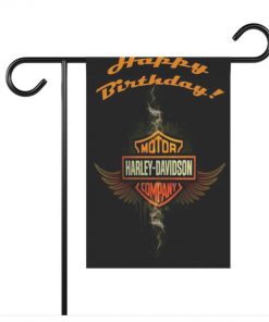 Harley Davidson Motorcycle Happy Birthday Garden Flag NAXA02S