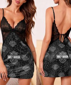 Harley Davidson Lace Back Strap Slip Dress 3D Design Sizes S - 3XL NASA170