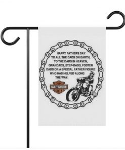 Harley Davidson Motorcycle Happy Father's Day Garden Flag NAXA06S