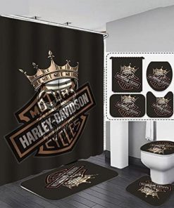 Harley Davidson Motorcycle Bathroom Decor Set NAIA464