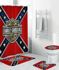 Harley Davidson Motorcycle Bathroom Decor Set NAIA480