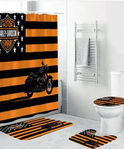 Harley Davidson Motorcycle Bathroom Decor Set NAIA481