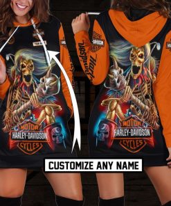 Harley Davidson Custom Name Hoodie Dress Design 3D Full Printed Sizes S - 3XL NME01